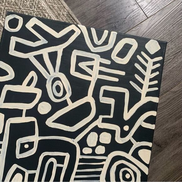 Modern minimalist original abstract canvas art 12”x12” - Picture 7 of 9